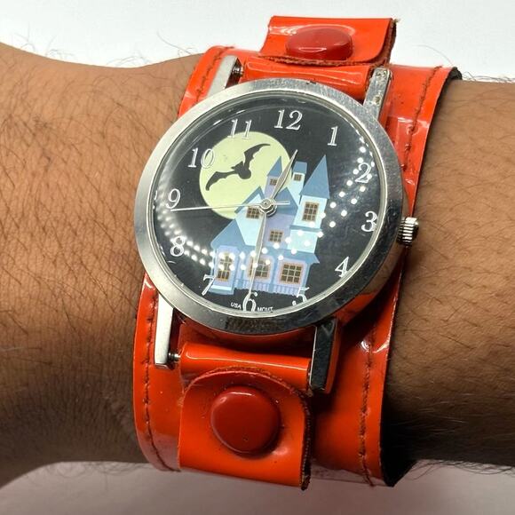 Orange Halloween House Men's Watch - Picture 1 of 5